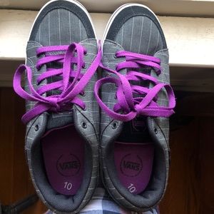 Purple and Grey Women’s Vans. Size 10.